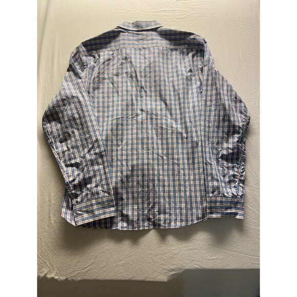 J crew Long Sleeved Button Down Shirt Mens Size XL Blue White Red Plaid Classic - Picture 4 of 7
